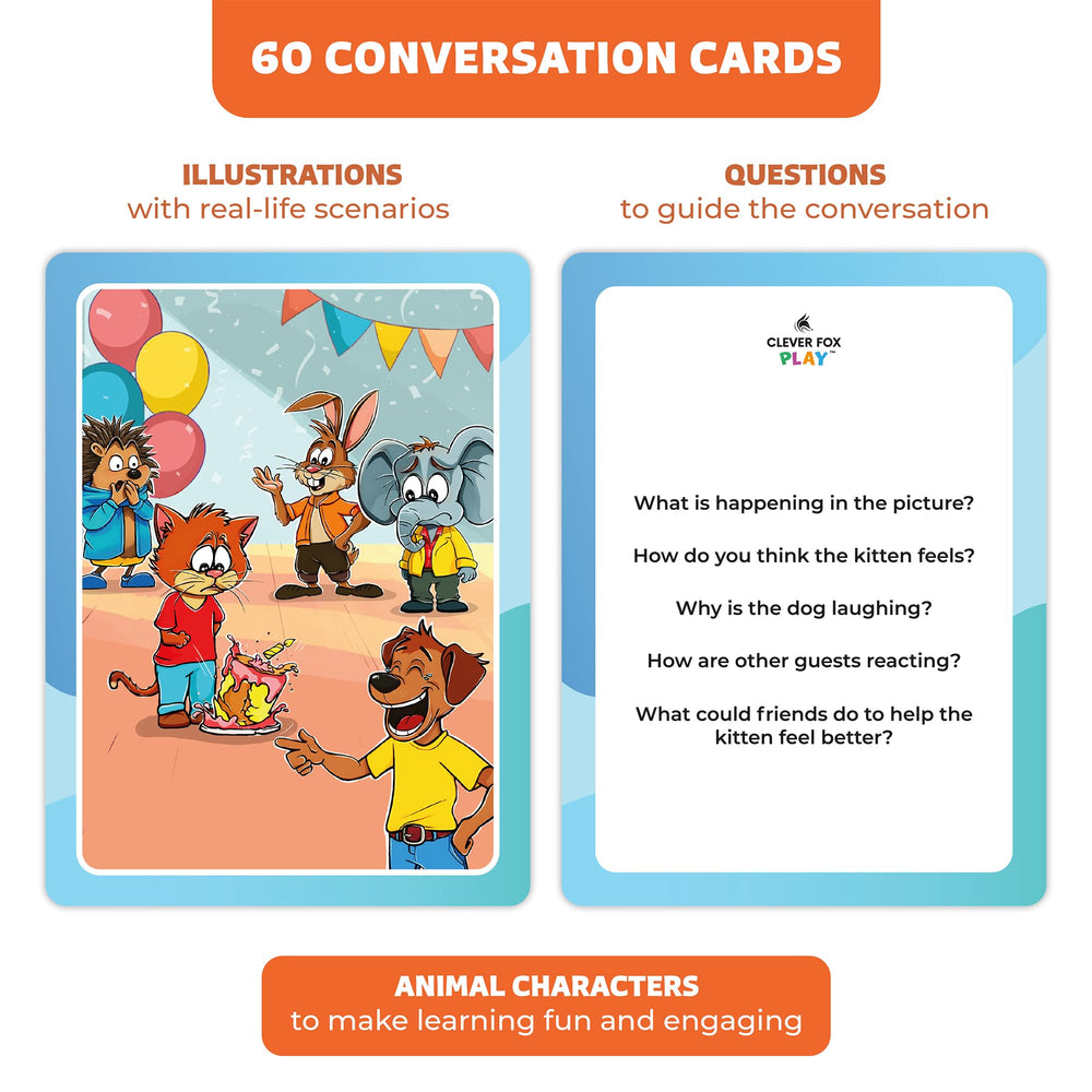 Clever Fox Play animal characters in relatable scenarios for engaging learning moments