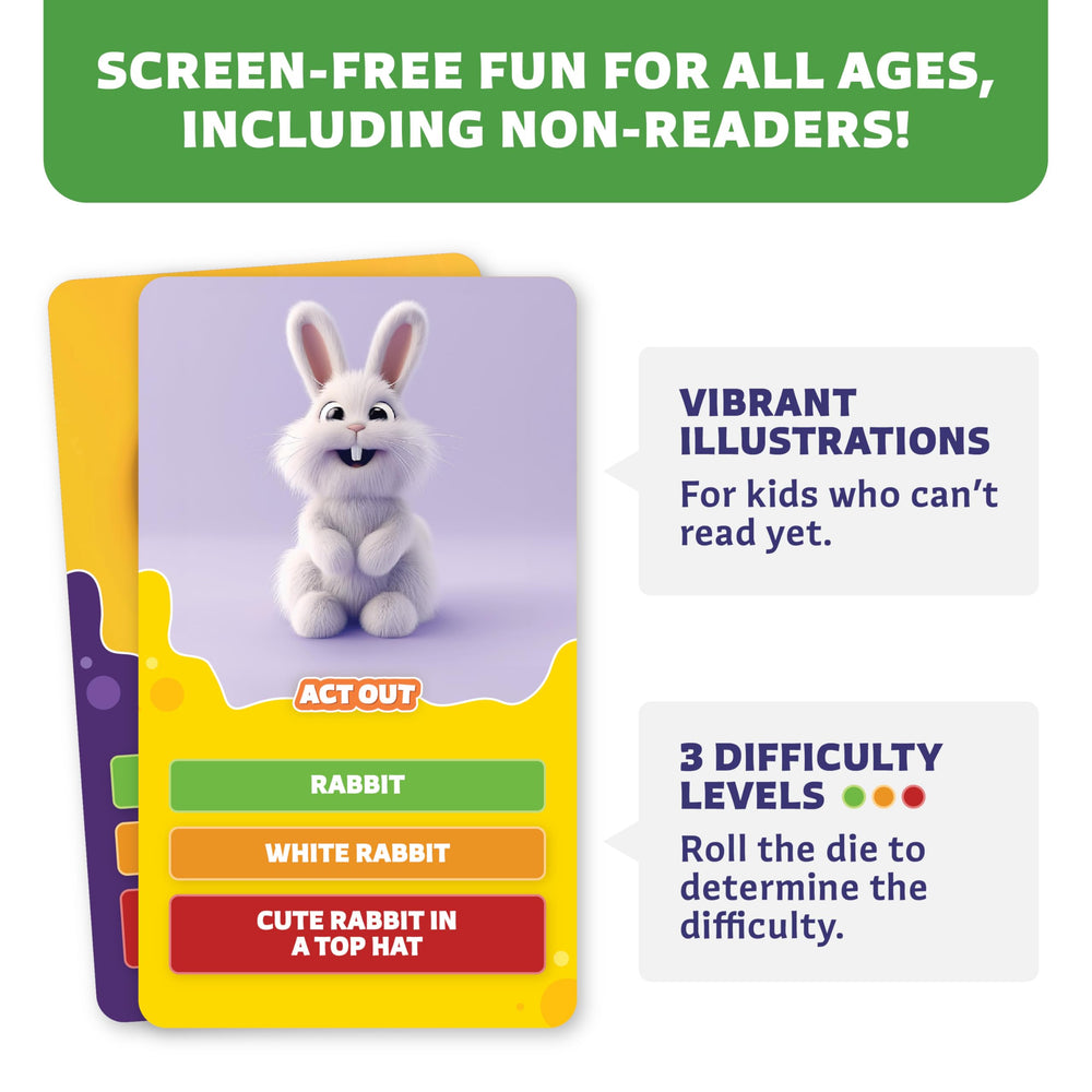 Travel edition of Clever Fox Play Epic Charades fits in a bag for on the go