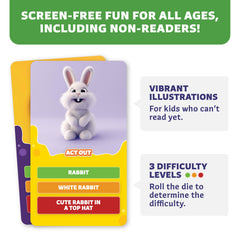 Travel edition of Clever Fox Play Epic Charades fits in a bag for on the go