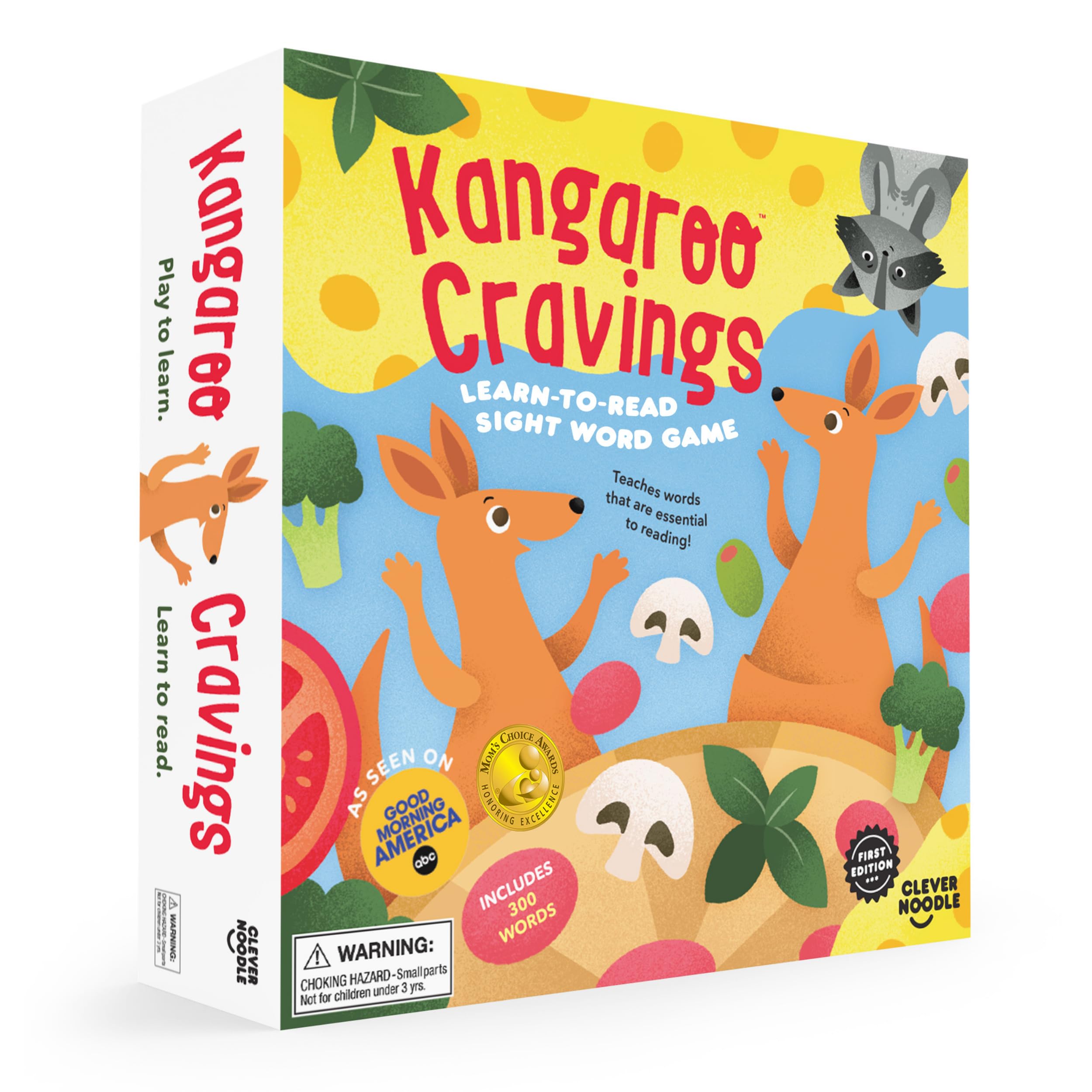 Clever Noodle Kangaroo Cravings game cover engages kids in early reading