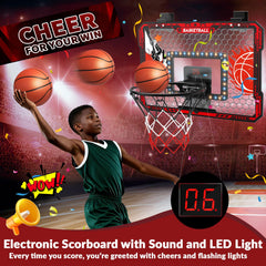 CL FUN indoor hoop with LED scoreboard highlights every successful shot