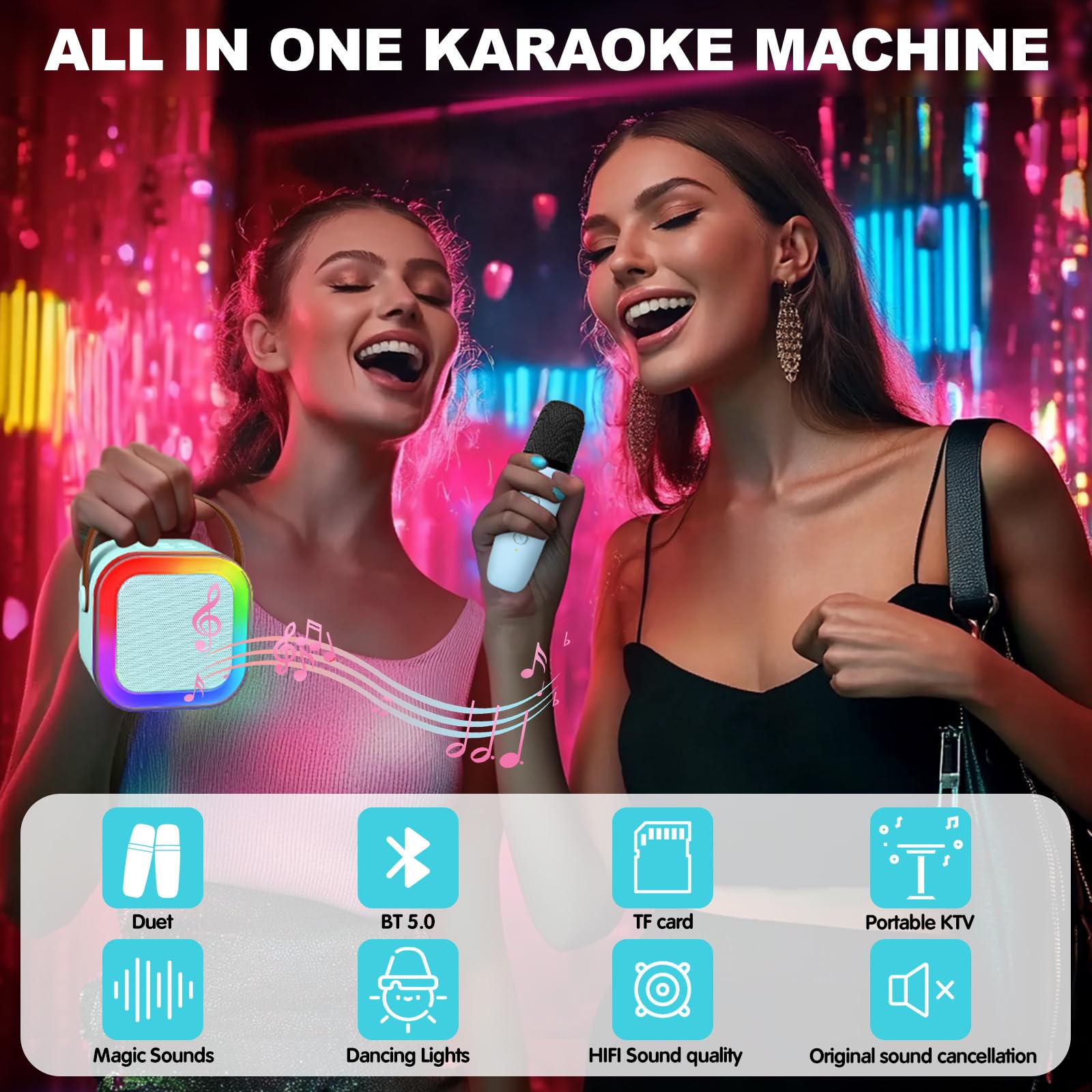 CL FUN party-ready karaoke blue for gatherings and celebrations