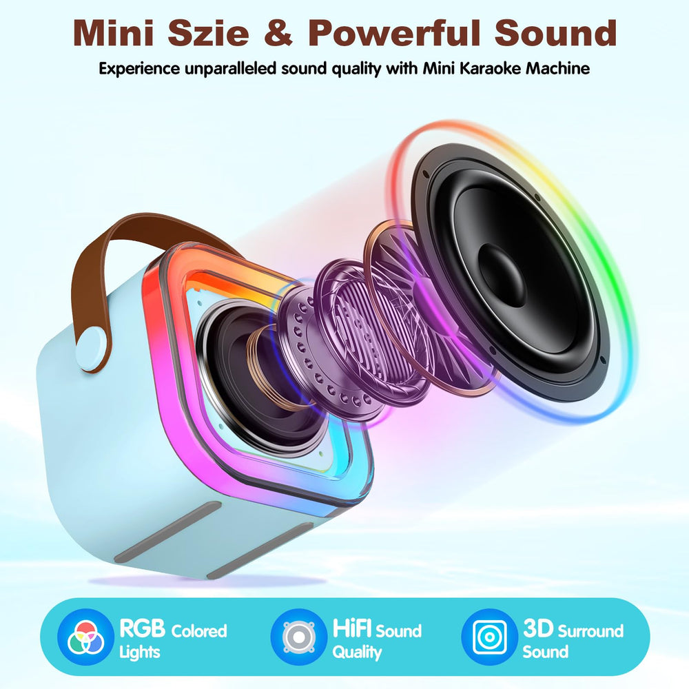 CL FUN kid-friendly karaoke blue for ages 3 and up