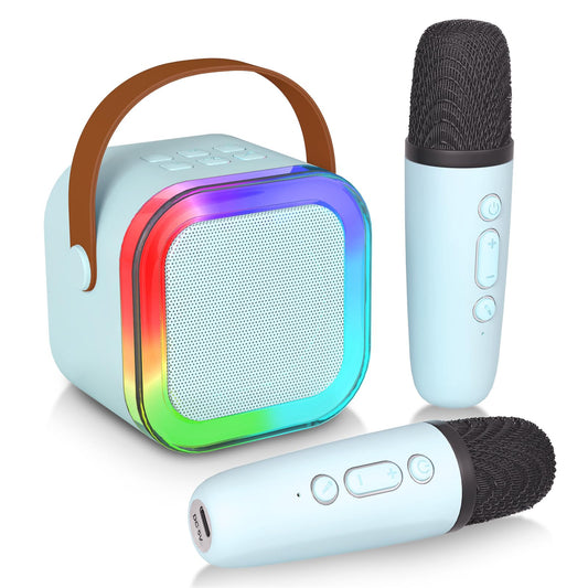CL FUN mini karaoke blue machine for family sing-alongs