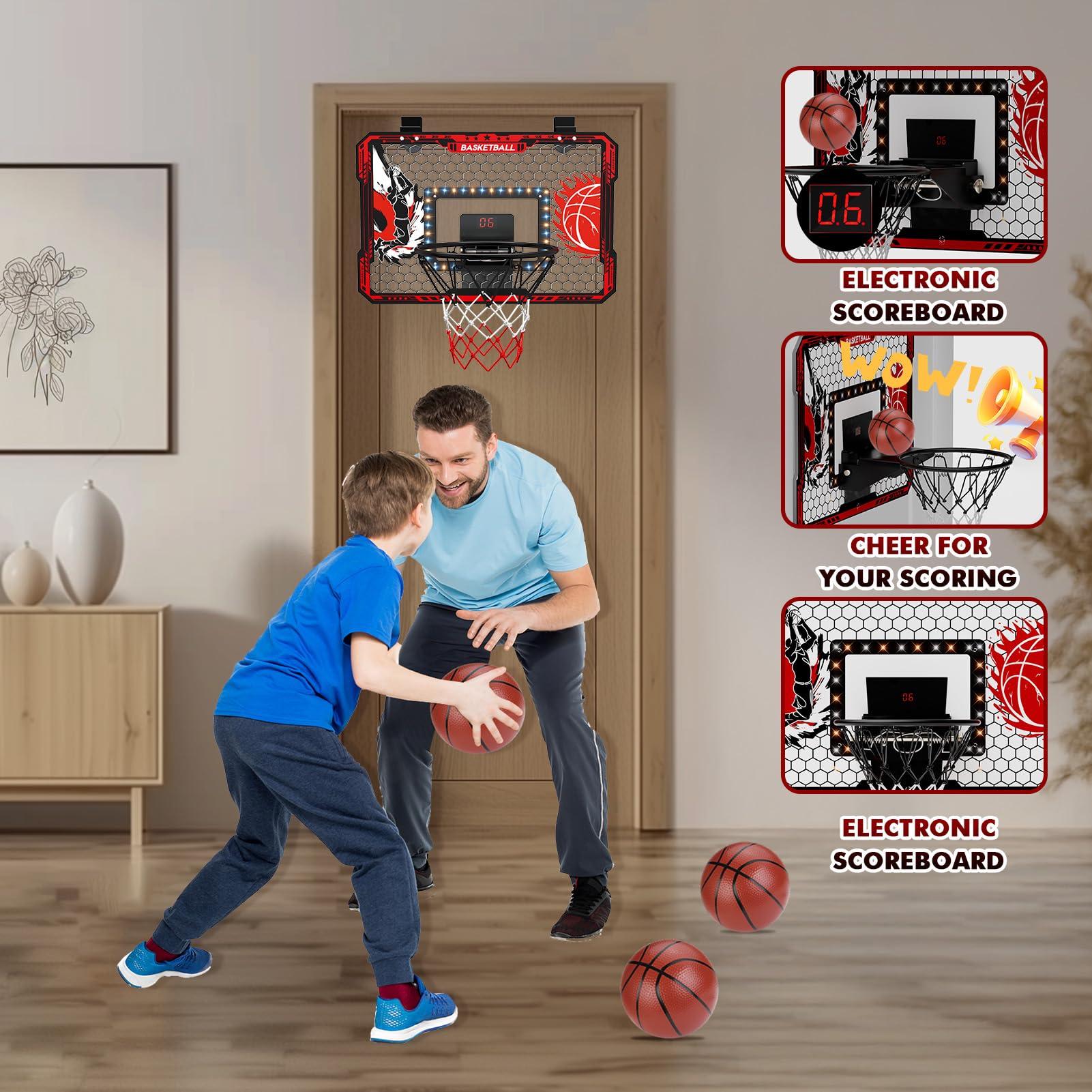 CL FUN shatterproof backboard withstands energetic family games