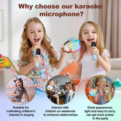 CL FUN two microphones karaoke blue for duets and fun parties