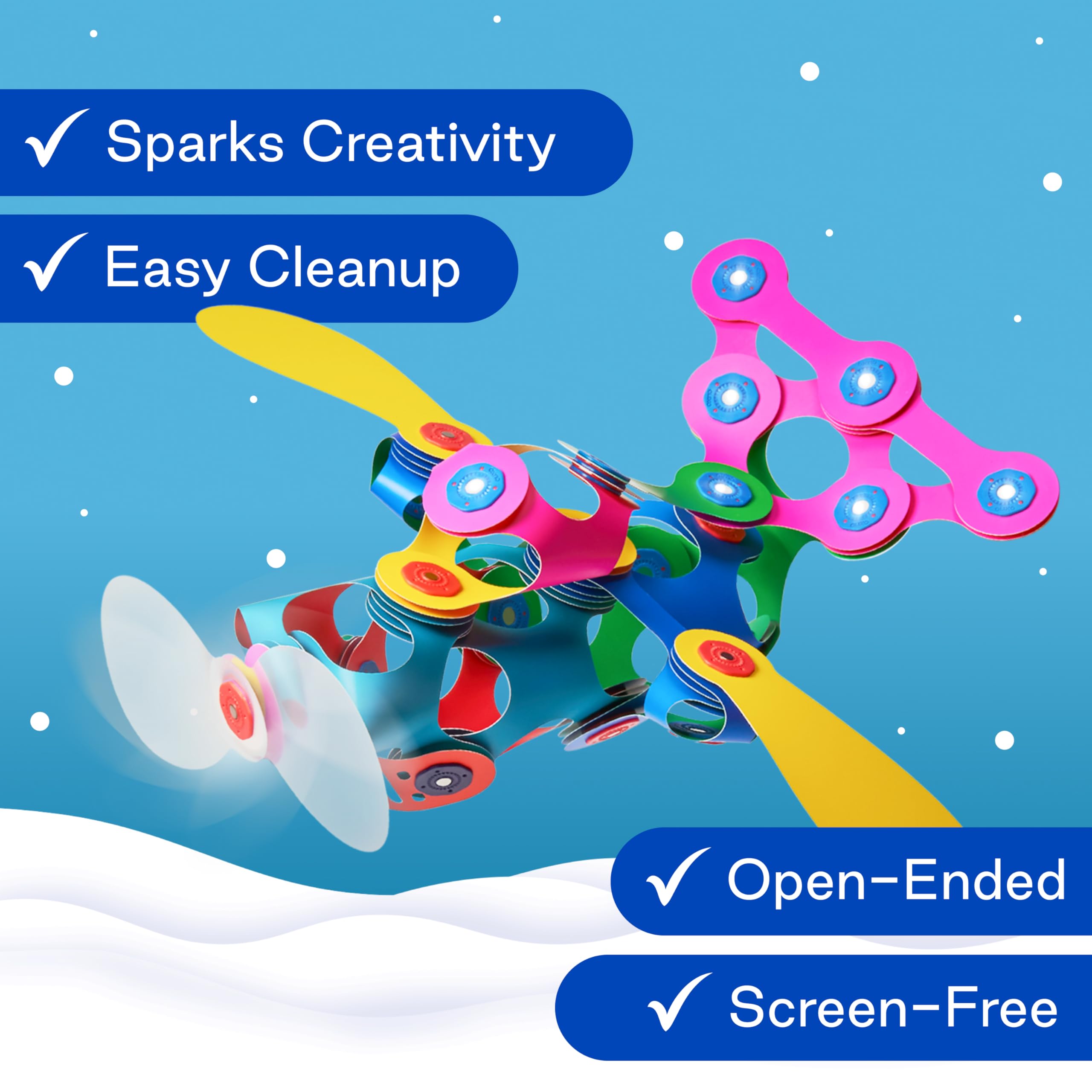 Clixo giant creations encouraging teamwork for big, imaginative designs.