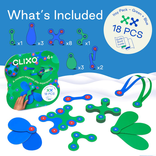 Clixo Itsy fold-and-flex designs enable versatile shapes for creativity.
