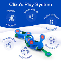 Clixo Itsy STEAM learning benefits include fine motor and spatial skills.