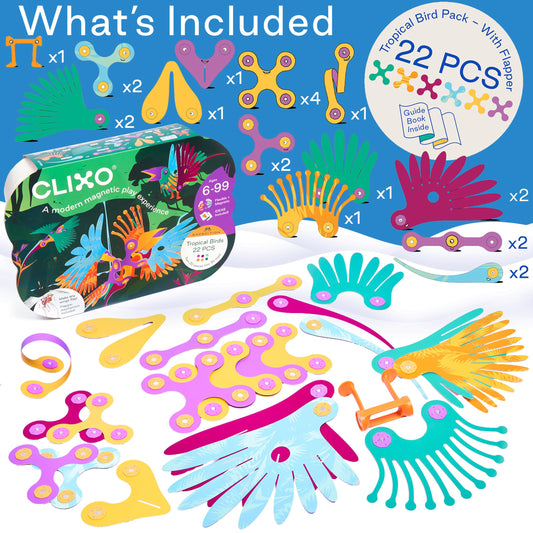 Clixo Tropical Birds rainforest-creativity encourages imaginative storytelling.