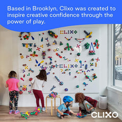 Clixo Window Pack stacks for easy storage and quick cleanup after play