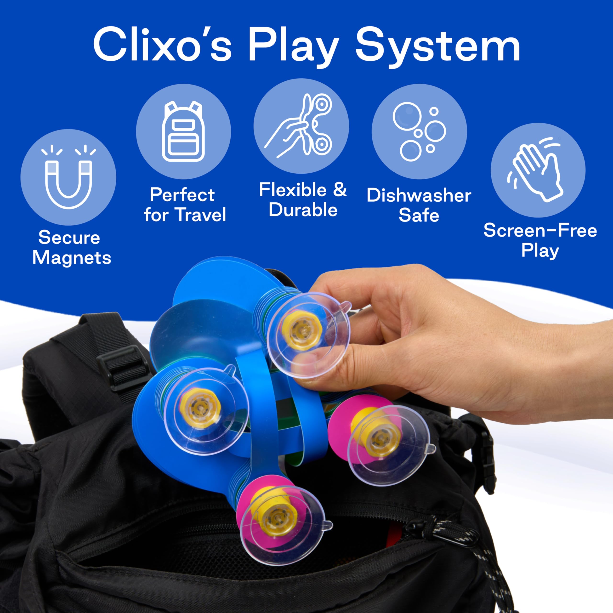 Clixo Window Pack is travel-friendly and lightweight for on-the-go creativity