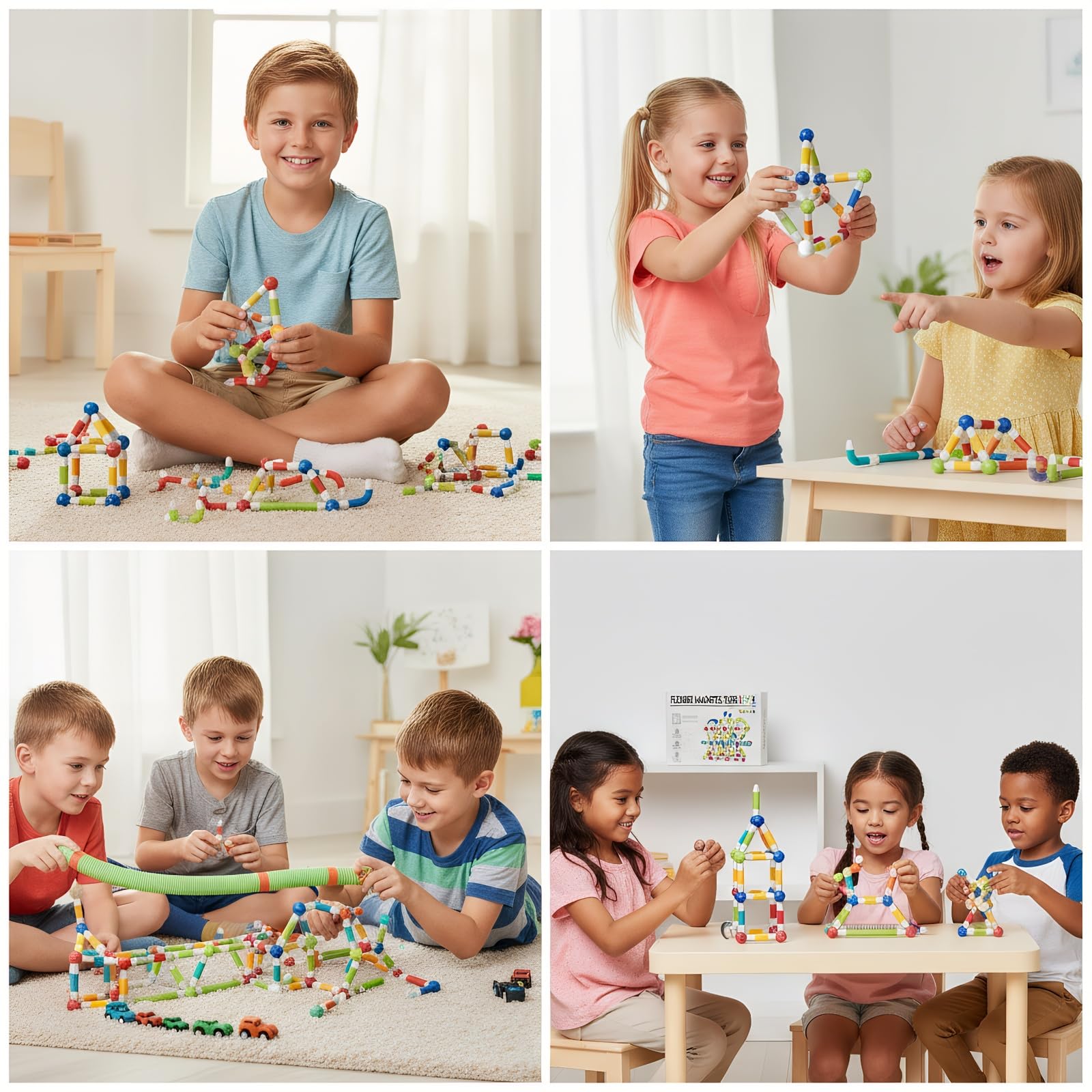 CLNENSOO safe ABS materials provide durable, kid-friendly building blocks