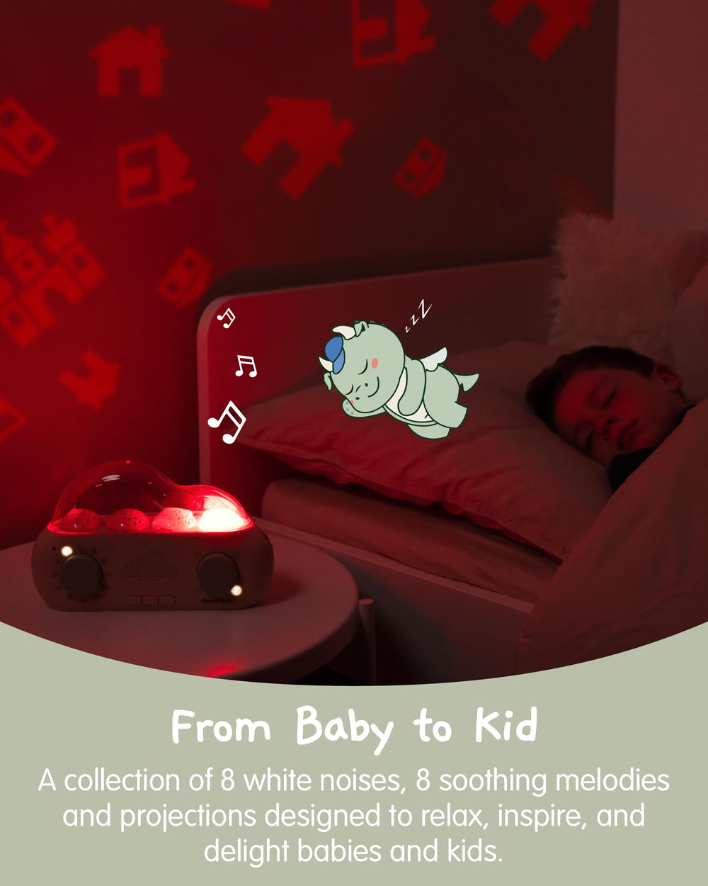 Cloudb Cloudbox voice recording adds a personal bedtime touch.