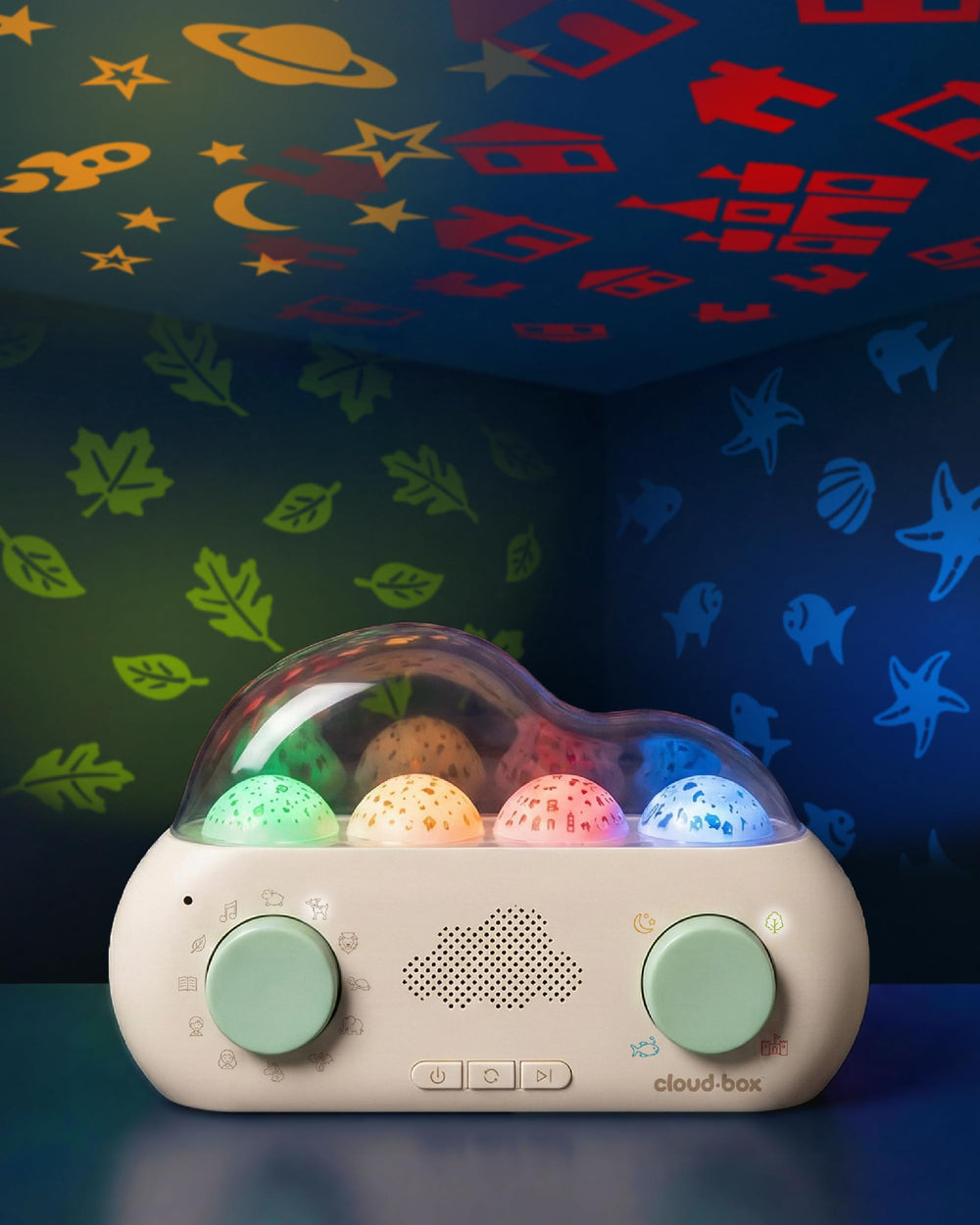 Cloudb Cloudbox setup for cozy bedtimes with soft star lights.