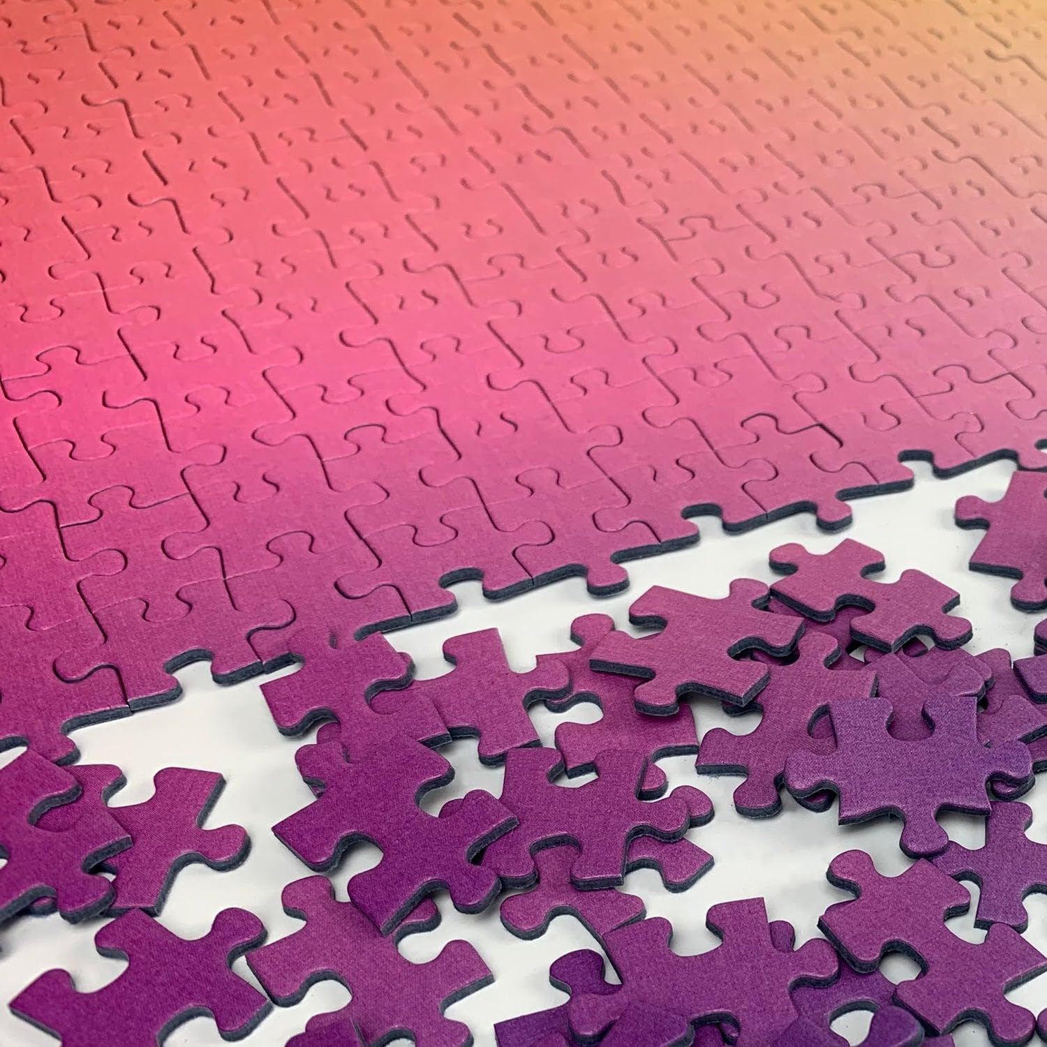 Cloudberries Gradient Puzzle completed size 27 by 19 inches fits on shelves