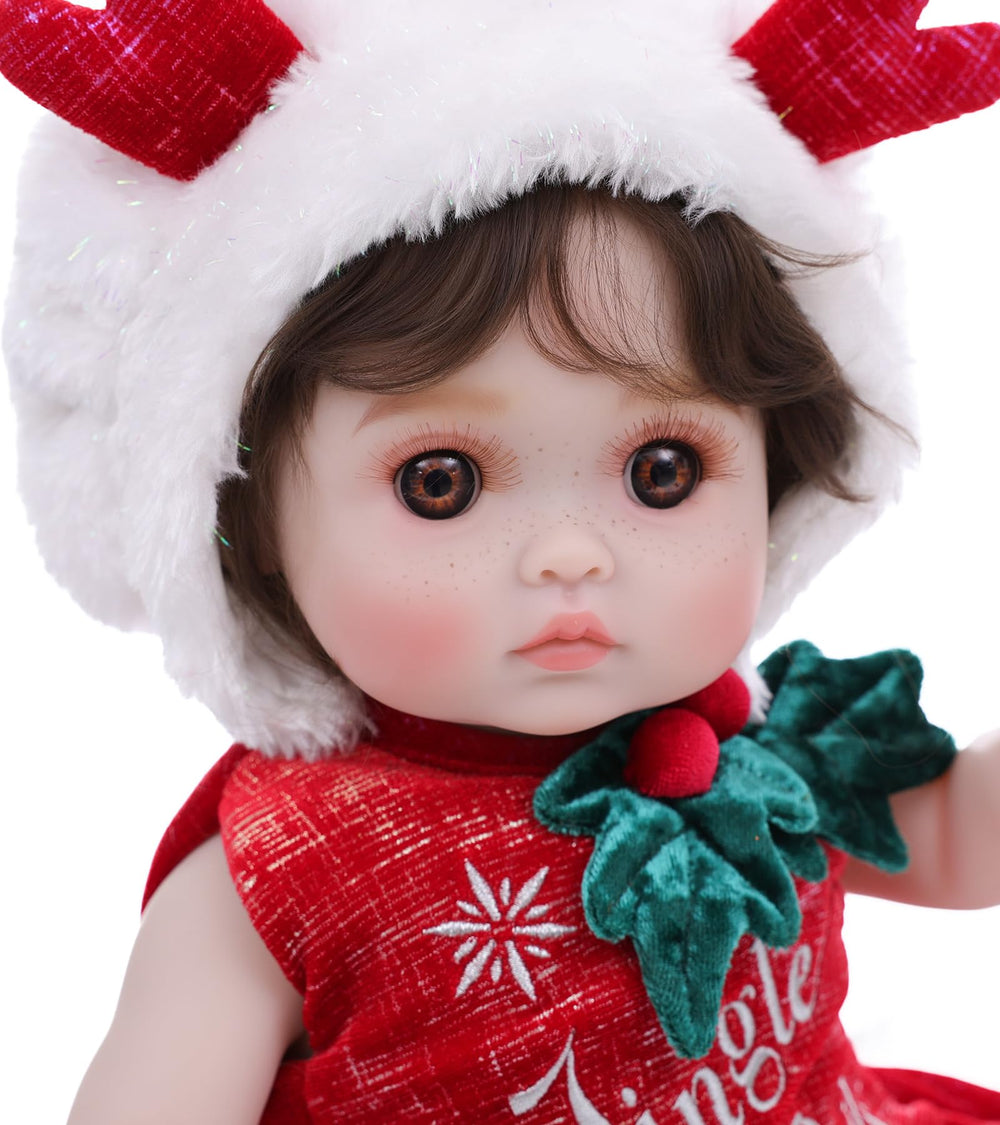 Cloveray Christmas outfit with antlers highlights holiday dress-up play.