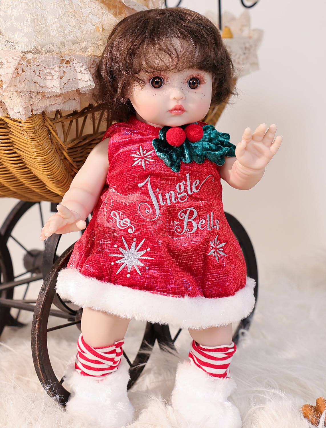Cloveray doll features hand-painted freckles for unique charm and storytelling depth.