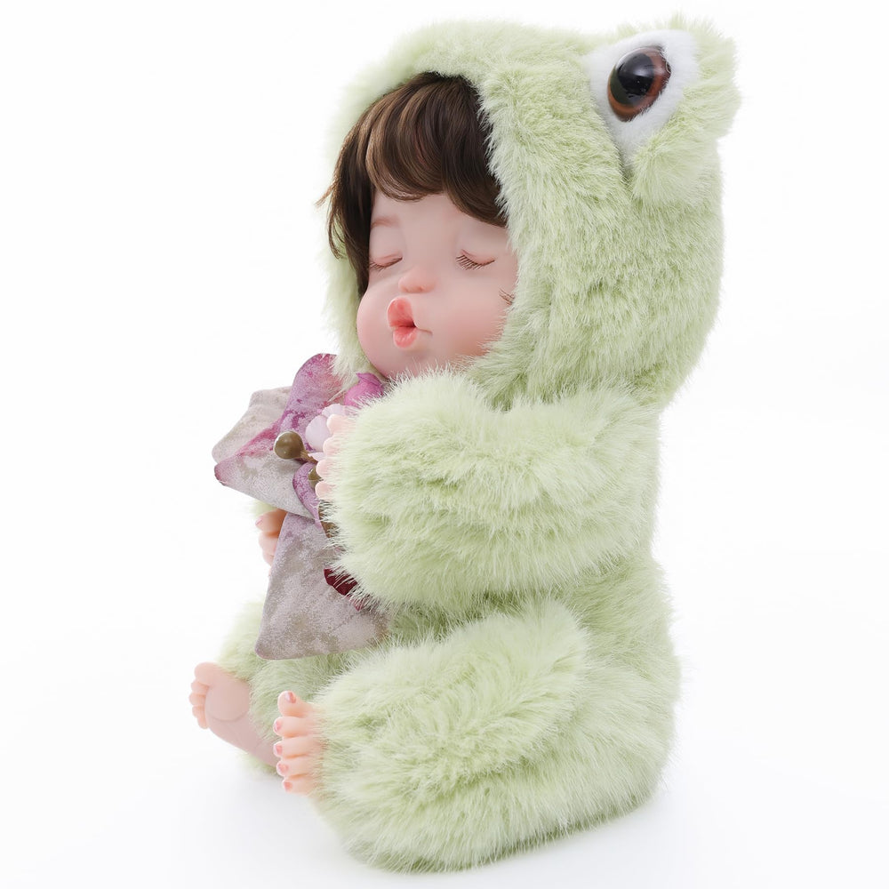 Cloveray realistic vinyl doll with sleeping expression and details