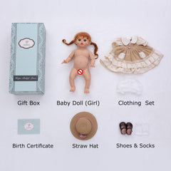Cloveray Reborn 18-inch doll with green eyes invites warm play scenarios.