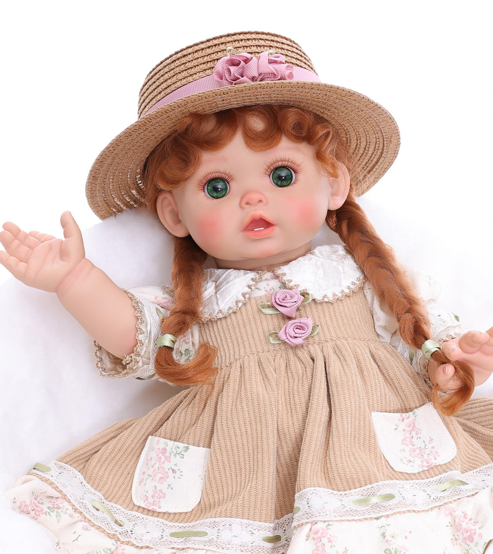 Cloveray Reborn 18-inch doll hand-painted face adds lifelike charm.