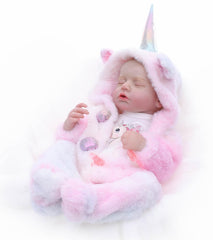 Cloveray Reborn 20inch doll face close-up highlights lifelike features for pretend play