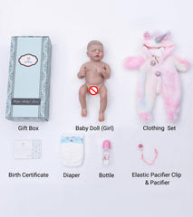 Cloveray Reborn doll with pacifier and bottle encourages feeding role-play