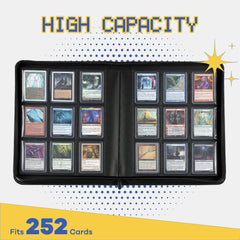 CLOVERCAT durable PU leather cover with water-resistant finish protects your cards.