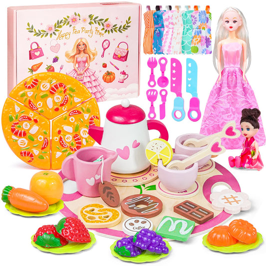 CLTTCLLCT tea party set tea tray for imaginative, social play sessions