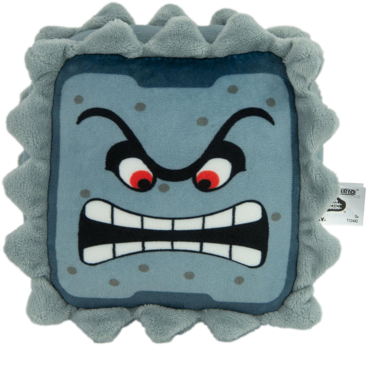 Club Mocchi Mocchi Thwomp plush, 6 inch, soft and huggable for cozy gaming rooms.