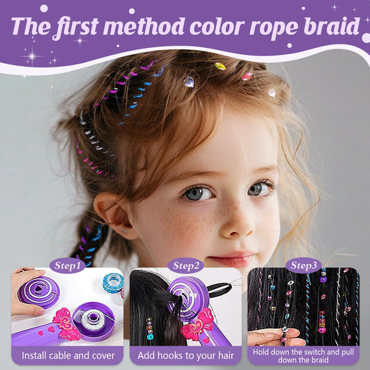 CLWVPCOT hair braiding decoration tool—twister mode 2 for wrapping threads and gems.