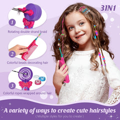 CLWVPCOT kids decorating braids with beads and threads for creative play.