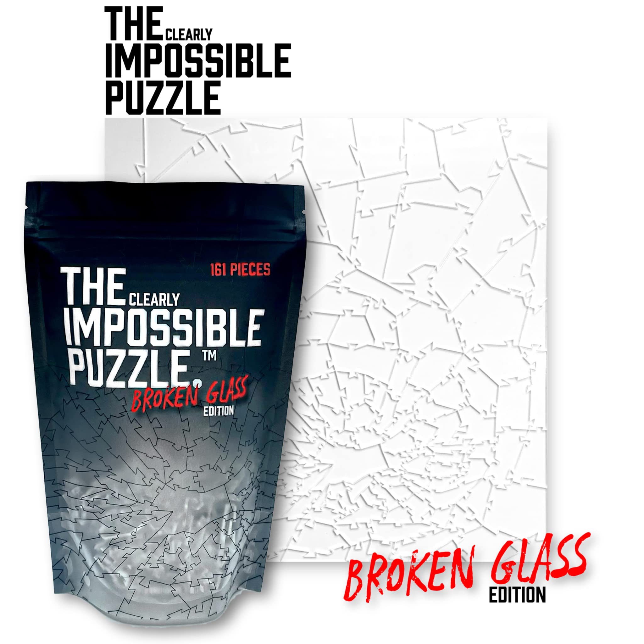CM Originals Broken Glass Puzzle light-reflections create visual interest during assembly.