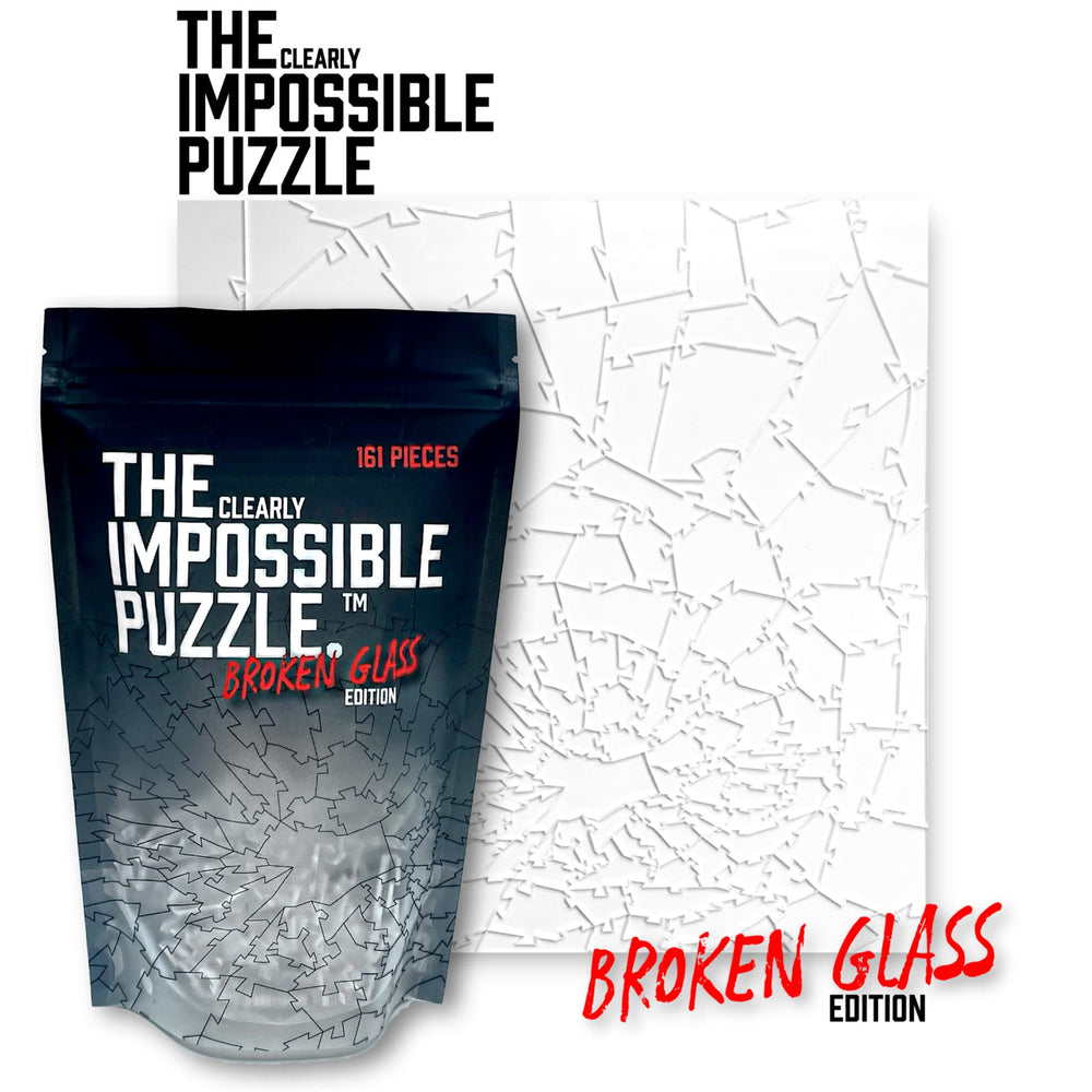 CM Originals Broken Glass Puzzle light-reflections create visual interest during assembly.