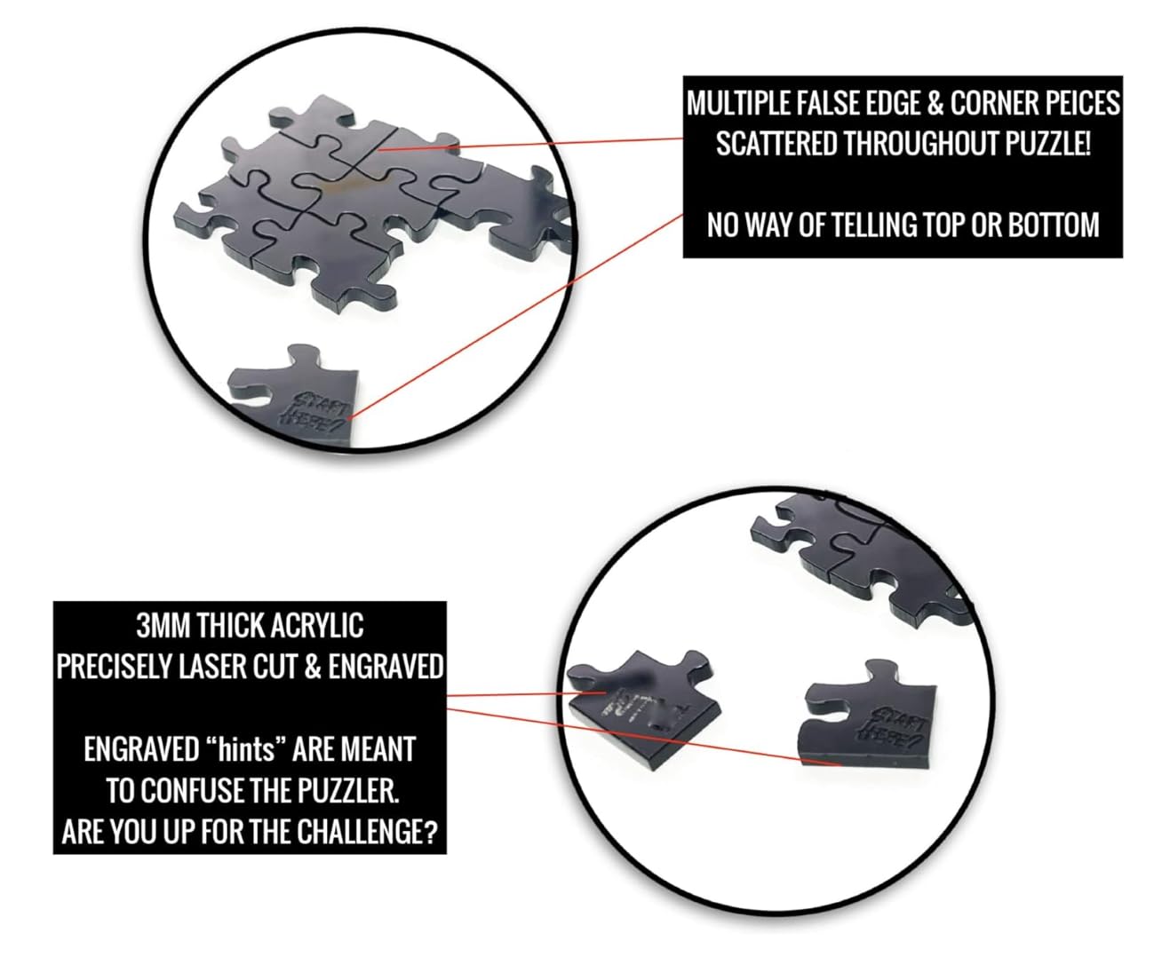 CM Originals Clearly Impossible Puzzle 100 pieces, portable compact puzzle for quick mindful breaks.