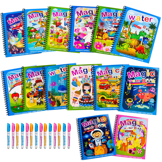 Cmaqpw 14-pack water coloring books with vibrant patterns for kids