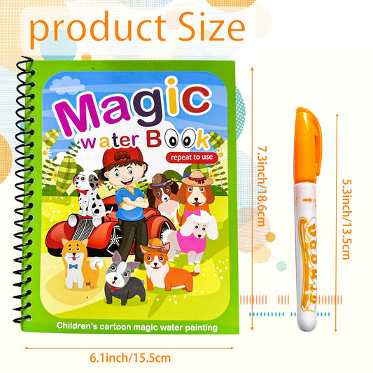 Cmaqpw water doodle book pen demonstrating reusable drawing with water