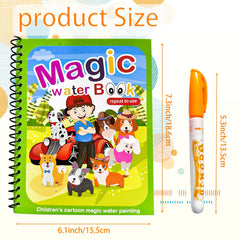 Cmaqpw water doodle book pen demonstrating reusable drawing with water