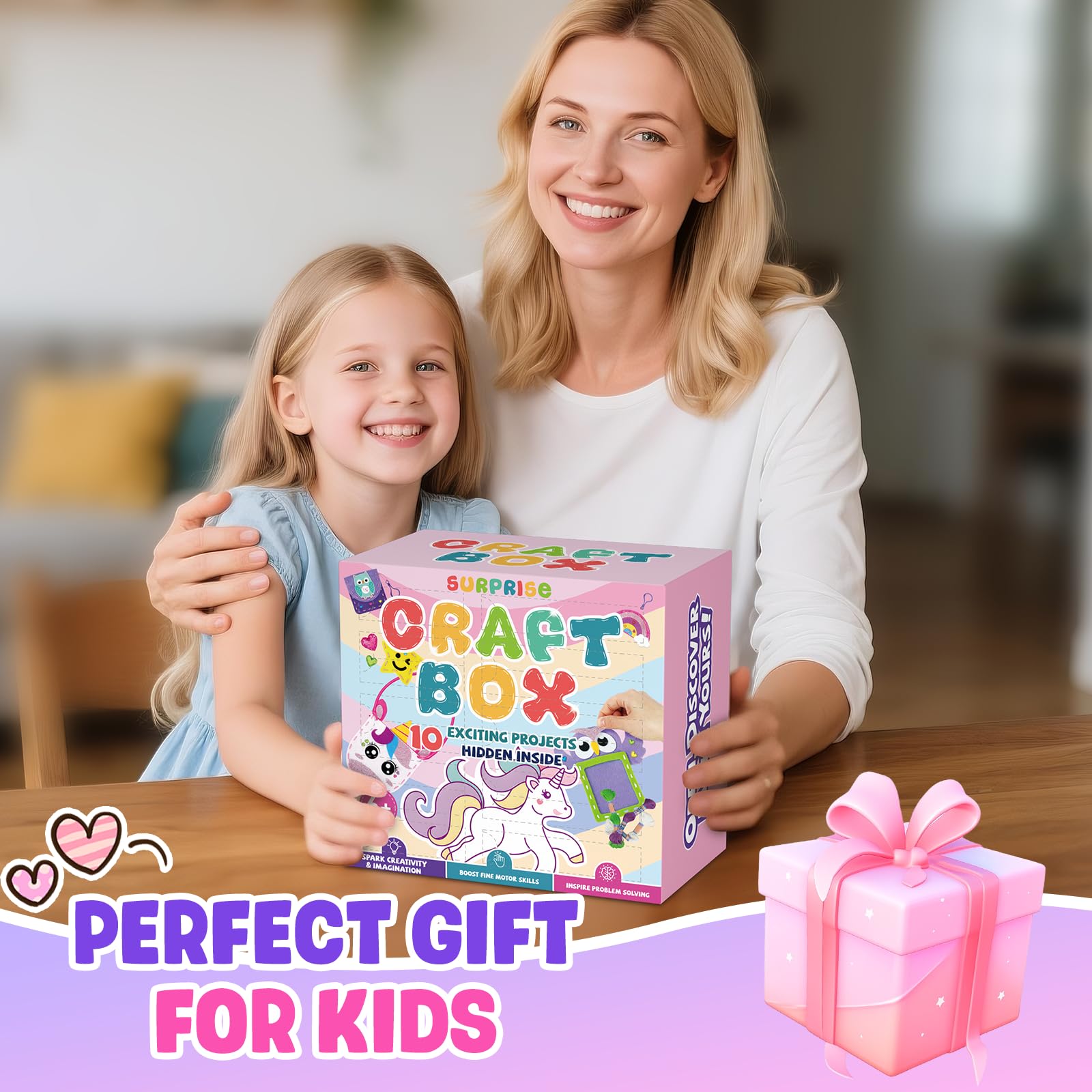 Cmiolacuna felt pieces inside box emphasize safe, kid-friendly materials for creative learning.
