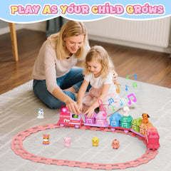 Cmiolacuna detachable train roof invites inside play with figures