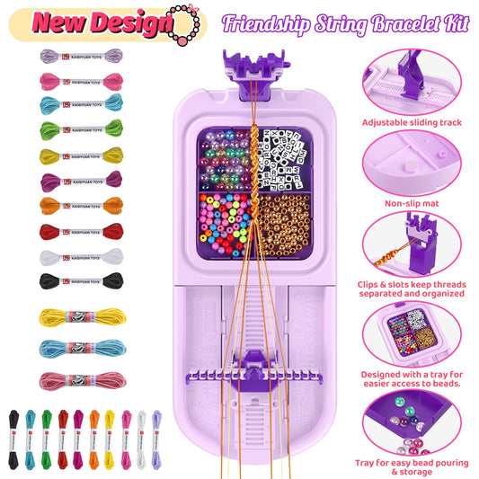 Cmiolacuna loom bracelet in-progress demonstrates adjustable weaving on a kid-friendly loom.