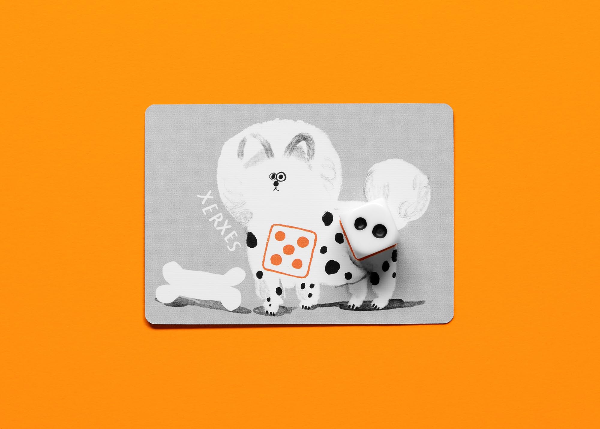 CMYK Spots Dice Game: rolling dice to match spots on dogs.