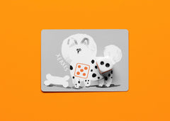 CMYK Spots Dice Game: rolling dice to match spots on dogs.