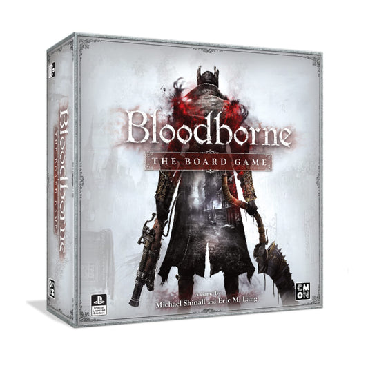 CMON Bloodborne box art showcasing immersive horror theme for tabletop players