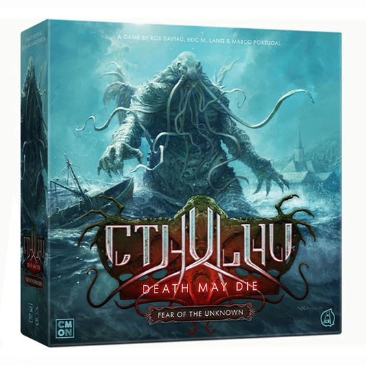 CMON Cthulhu Death May Die Fear of the Unknown expansion adds new investigators for cooperative play