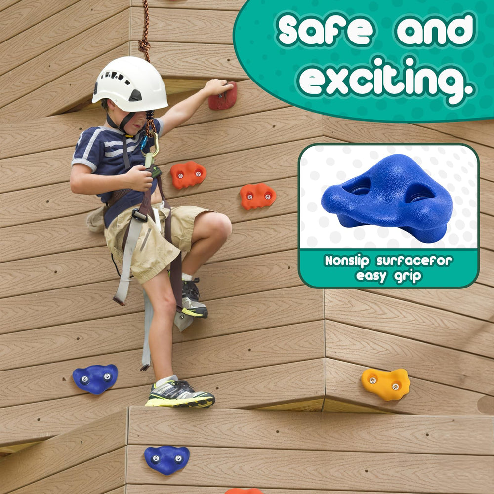 CMOOD outdoor-indoor rock wall play enhances active fun