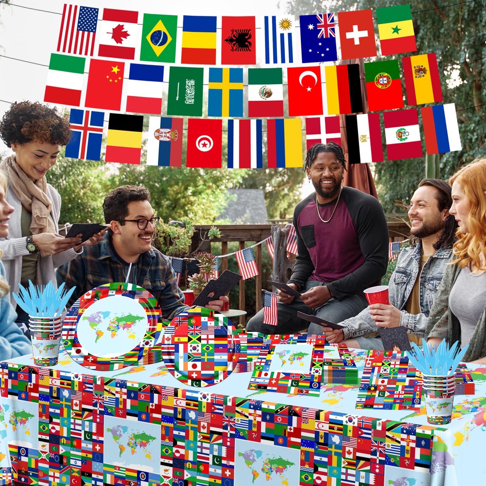 CMUSKO flag napkins add color and quick-clean convenience