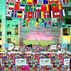 CMUSKO cups feature world flags for coordinated serving