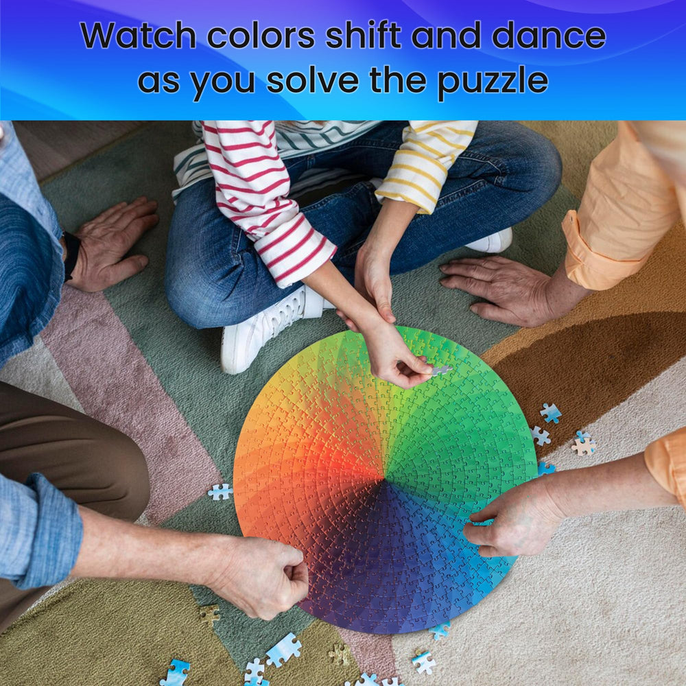 CMY Cubes lenticular puzzle magic showcasing changing colors