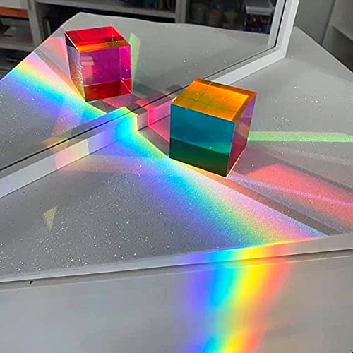 CMY Cubes Original 50mm optical color cube reveals vibrant hues through twisting motion.